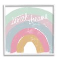thumbnail image 1 of Stupell Indtries Sweet Dreams Phrase Cool Tone Pastel Rainbow,24 x 24,Design by Emily Navas, 1 of 7