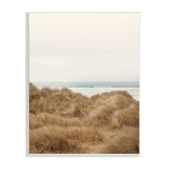 Stupell Indtries Tall Grass Field Beach Waves Sun Bleached Sky,10 x 15,Design by Ian Winstanley