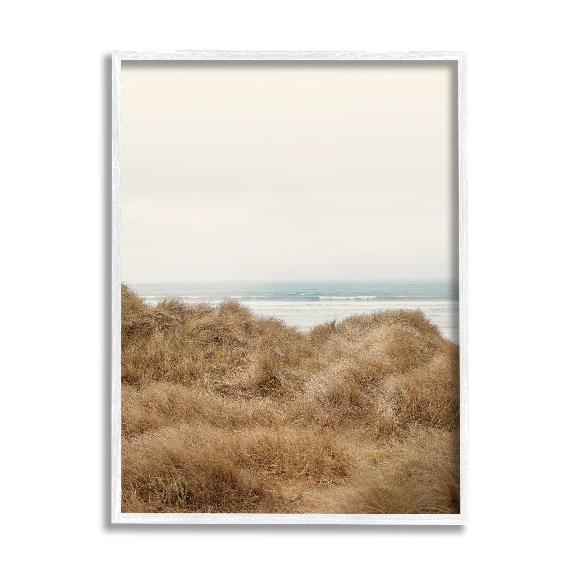 Stupell Indtries Tall Grass Field Beach Waves Sun Bleached Sky,24 x 30,Design by Ian Winstanley