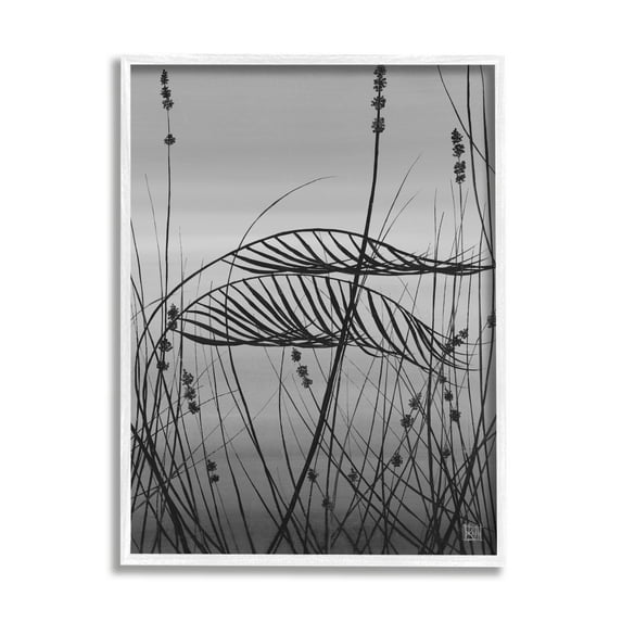 Stupell Indtries Tall Grass and Wildflowers Cloudy Storm Sky Photography,11 x 14,Design by Kelsey Hochstatter
