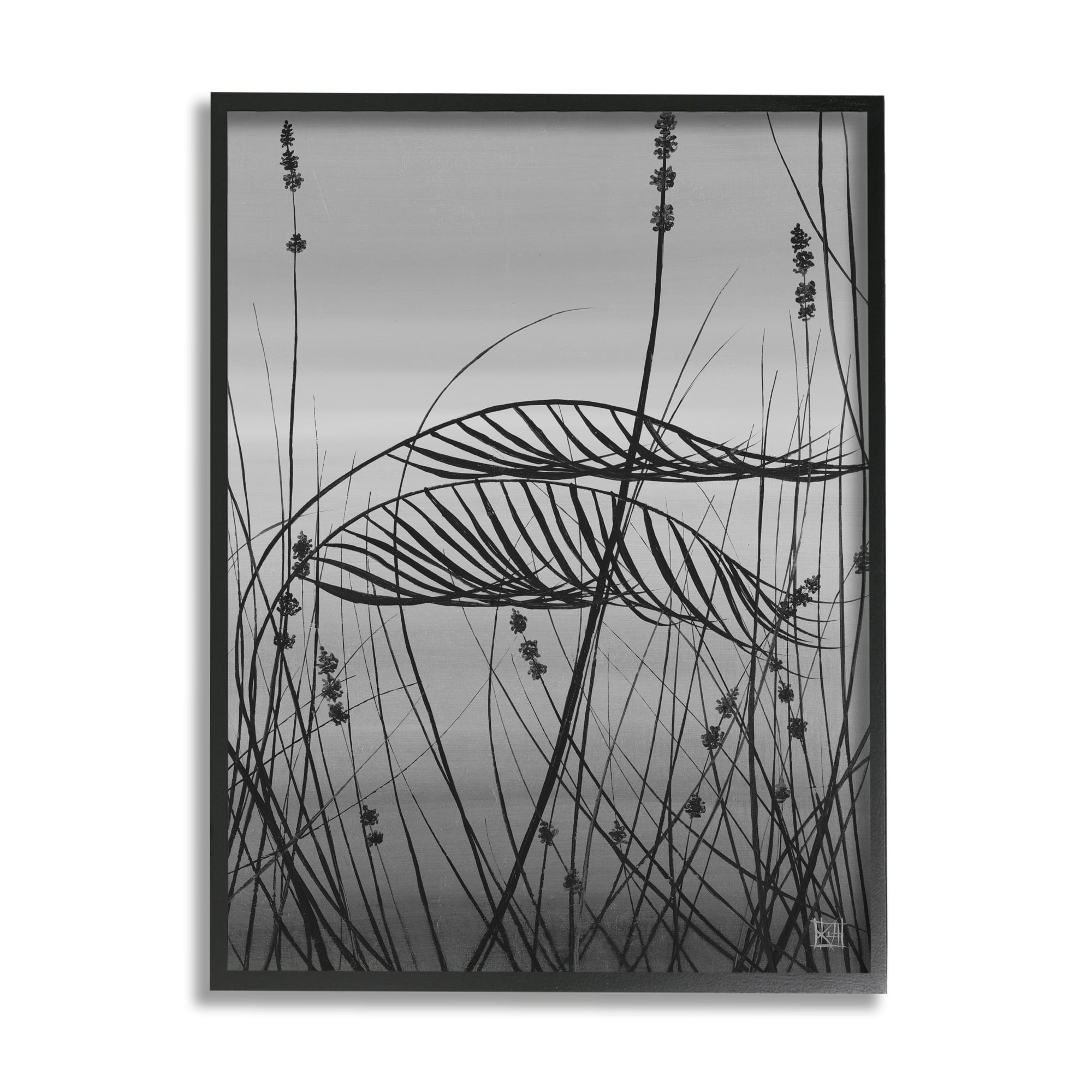 Stupell Indtries Tall Grass and Wildflowers Cloudy Storm Sky Photography,11 x 14,Design by Kelsey Hochstatter