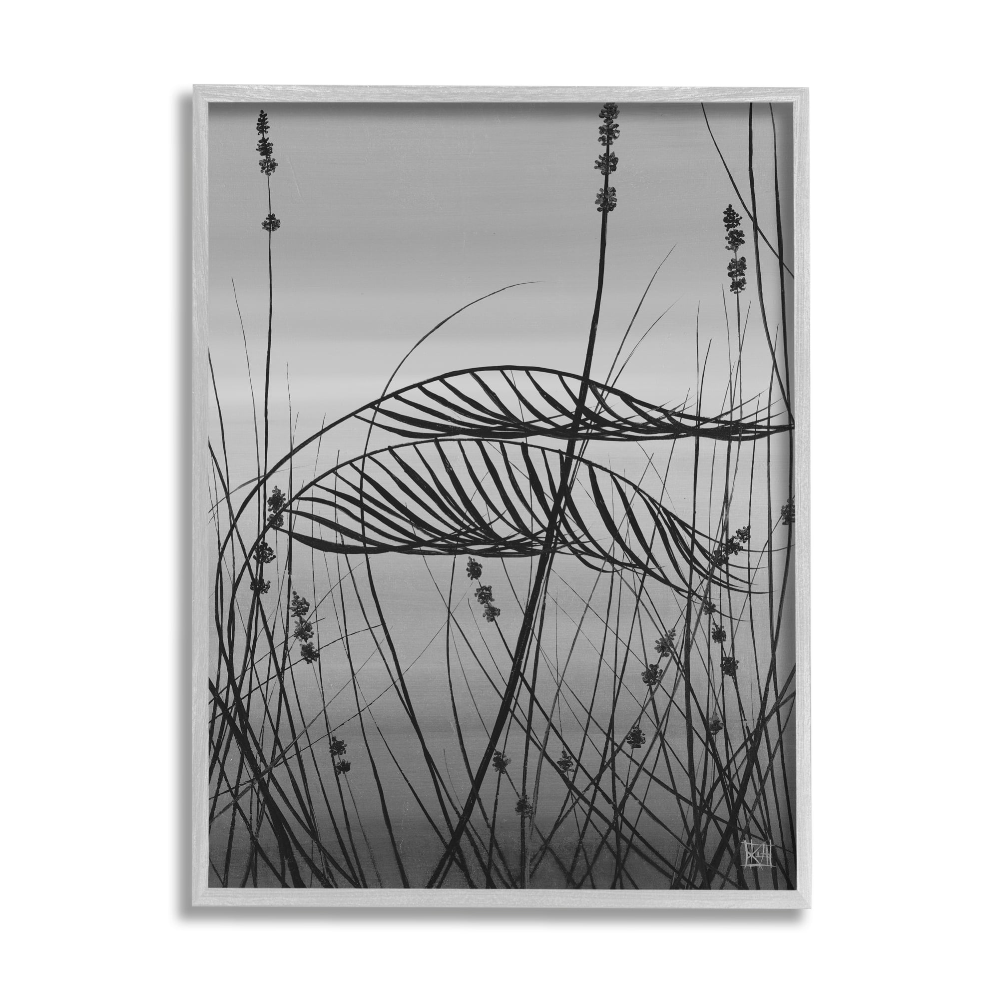 Stupell Indtries Tall Grass and Wildflowers Cloudy Storm Sky Photography,16 x 20,Design by Kelsey Hochstatter