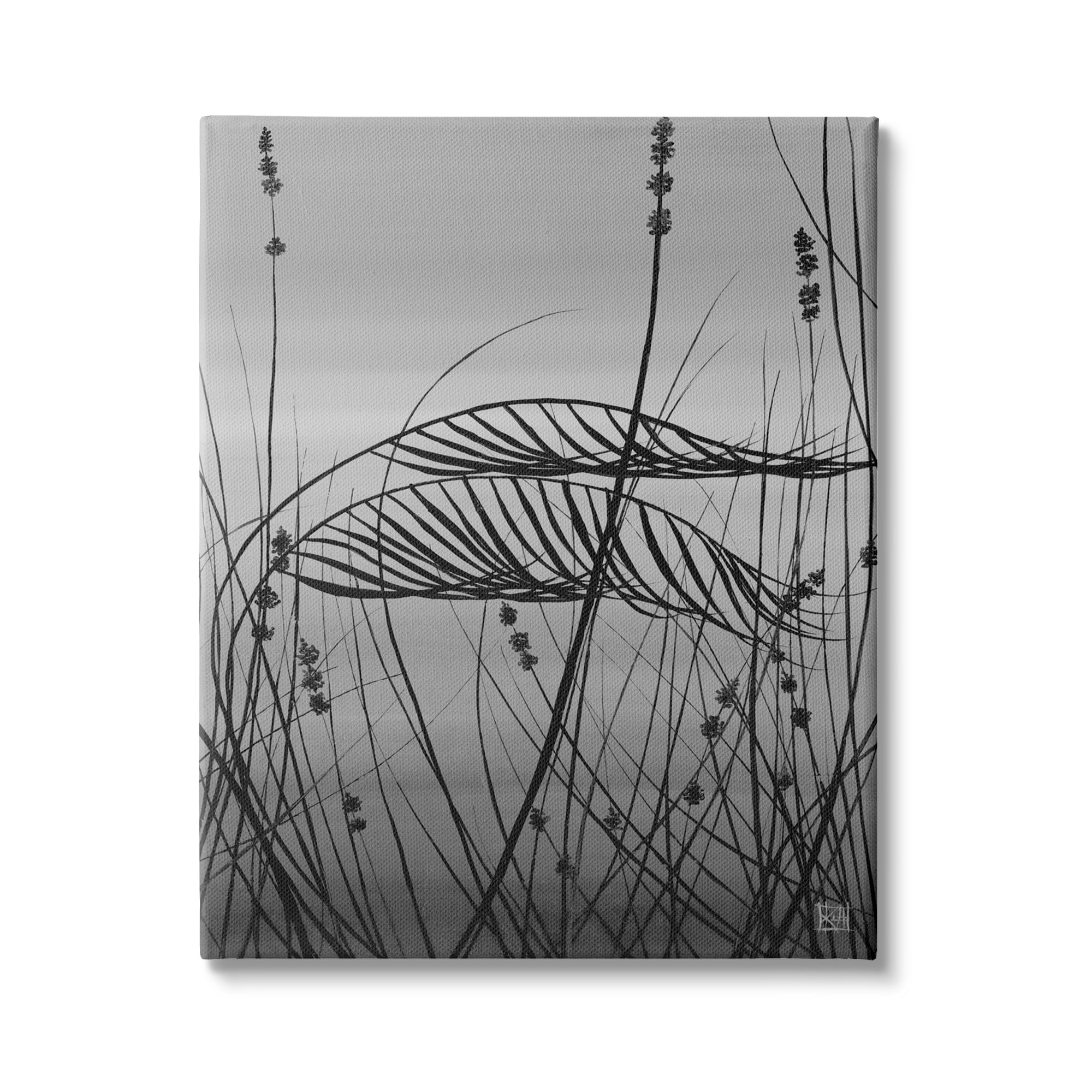 Stupell Indtries Tall Grass and Wildflowers Cloudy Storm Sky Photography,24 x 30,Design by Kelsey Hochstatter