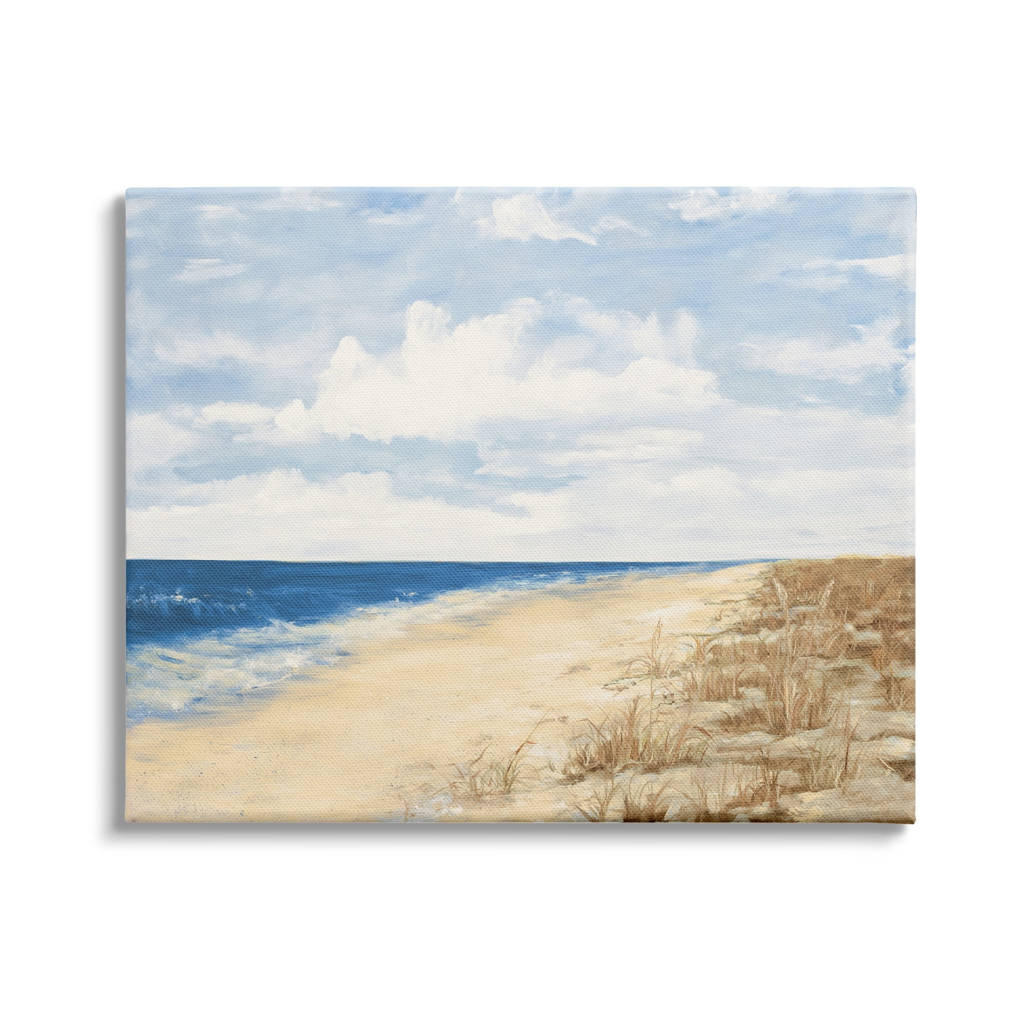 Stupell Indtries Tall Grass by Nautical Beach Coast Cloudy Sky,30 x 24,Design by Julie DeRice