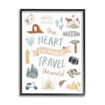 thumbnail image 1 of Stupell Indtries This Heart Made To Travel Sentiment World Treasures,11 x 14,Design by Laura Marshall, 1 of 5