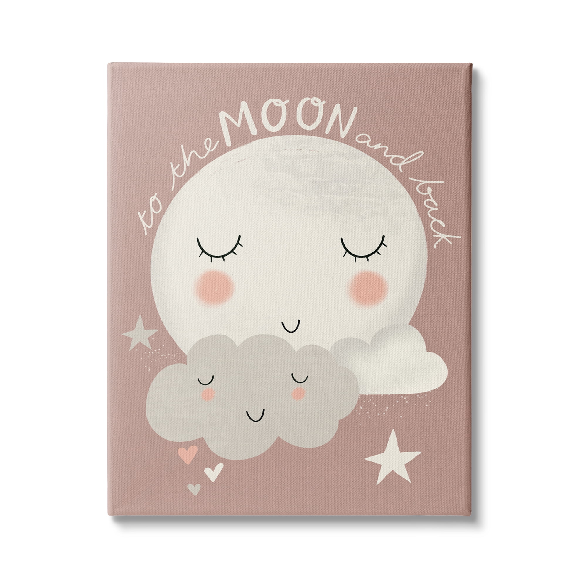 Stupell Indtries To the Moon and Back Phrase Sleeping Cloud,16 x 20,Design by Louise Allen Designs
