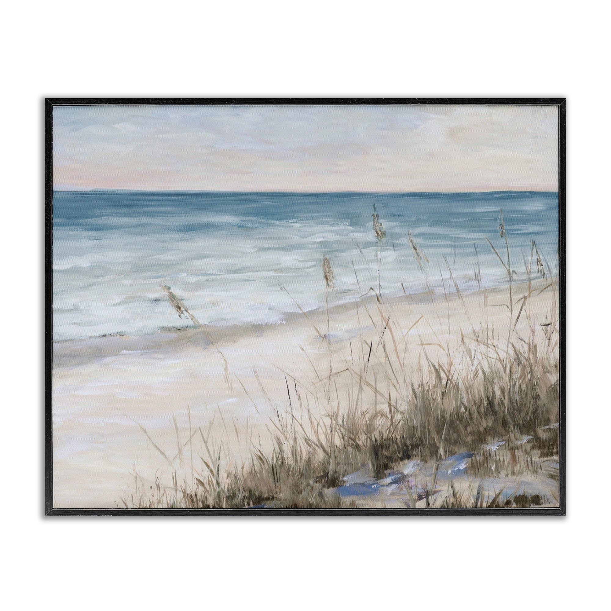 Stupell Indtries Traditional Beach Coast Line Tall Grass Soft Sky,14 x 11,Design by Julie DeRice