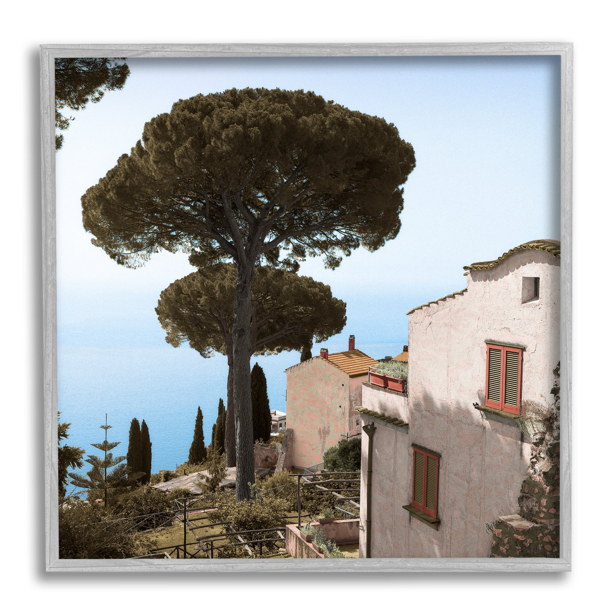 Stupell Indtries Traditional Mountainside European Villa Architecture Clear Blue Sky,24 x 24,Design by Alan Blatein