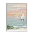 thumbnail image 1 of Stupell Indtries Traditional Summer Sunset Sailboat Landscape Contemporary Pink Sky,16 x 20,Design by Sally Swatland, 1 of 7