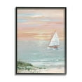 thumbnail image 1 of Stupell Indtries Traditional Summer Sunset Sailboat Landscape Contemporary Pink Sky,16 x 20,Design by Sally Swatland, 1 of 7