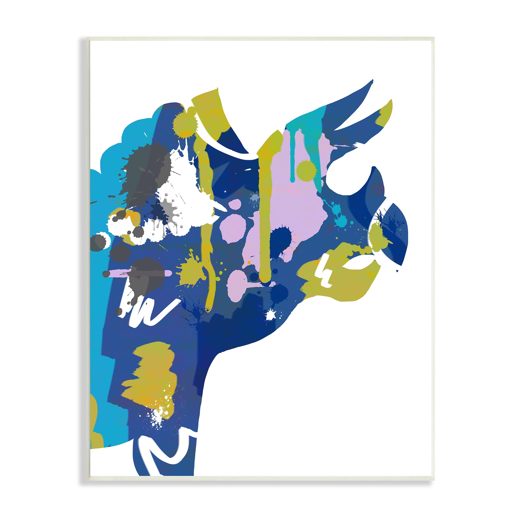 Stupell Indtries Triceratops Dinosaur Silhouette Abstract Graffiti Paint Pattern,10 x 15,Design by Anna Quach