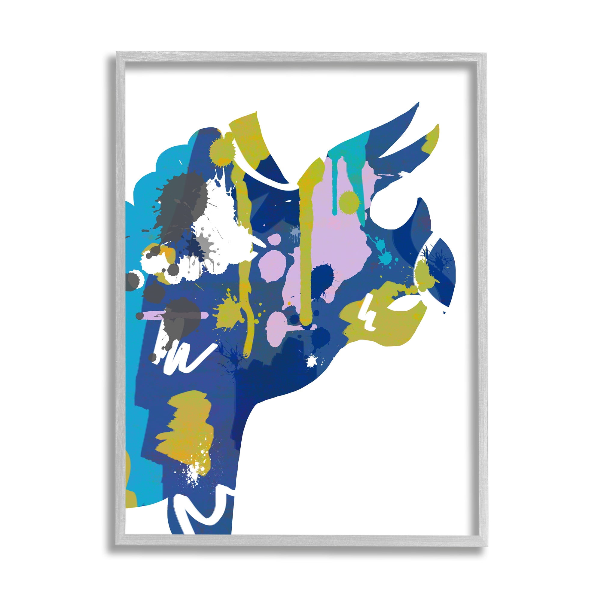 Stupell Indtries Triceratops Dinosaur Silhouette Abstract Graffiti Paint Pattern,16 x 20,Design by Anna Quach