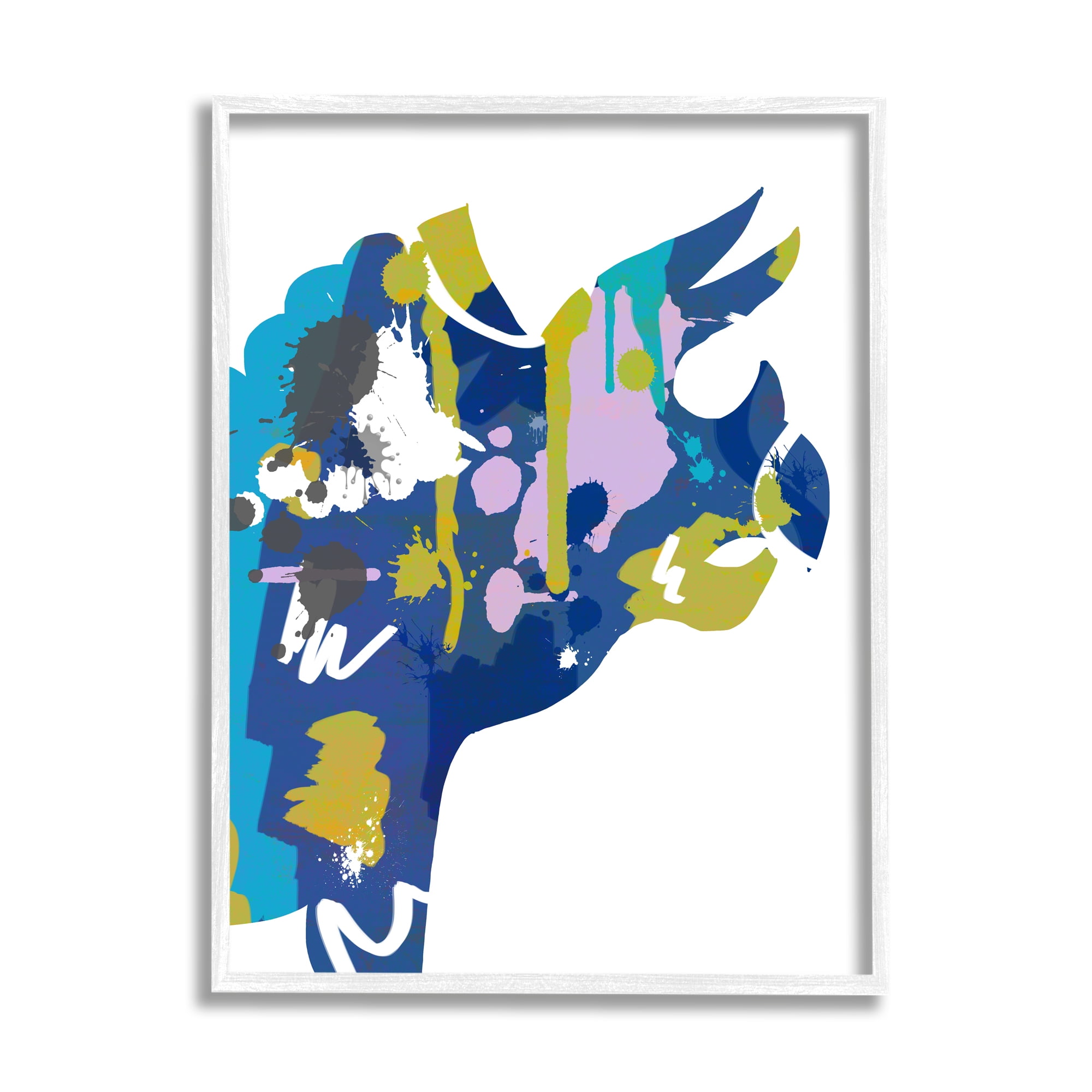 Stupell Indtries Triceratops Dinosaur Silhouette Abstract Graffiti Paint Pattern,24 x 30,Design by Anna Quach