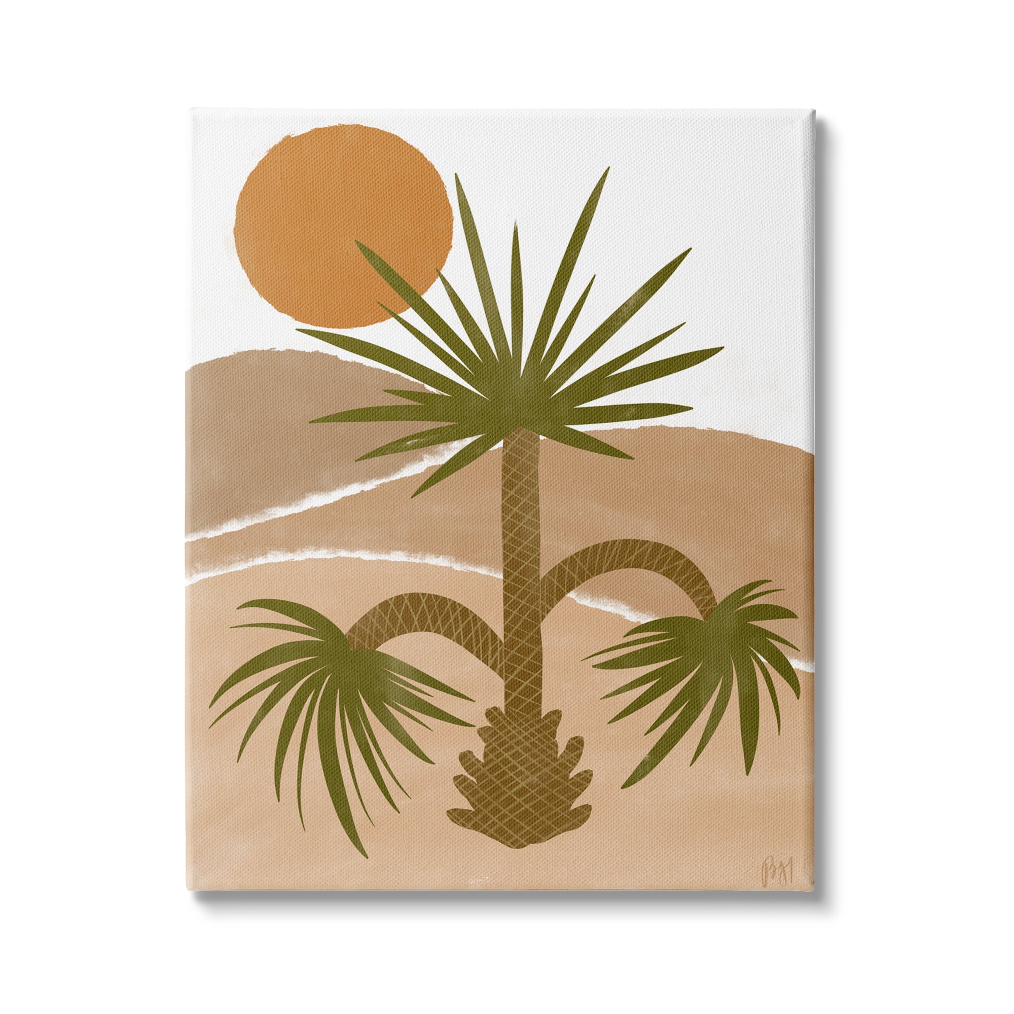 Stupell Indtries Tropical Desert Palm Warm Bold Sunny Canyon,30 x 40,Design by Birch&Ink
