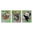 thumbnail image 1 of Stupell Indtries Tropical Hibisc Flower Jungle Animals Koala Panda Sloth,10 x 15,Design by Lisa Lane, 1 of 6