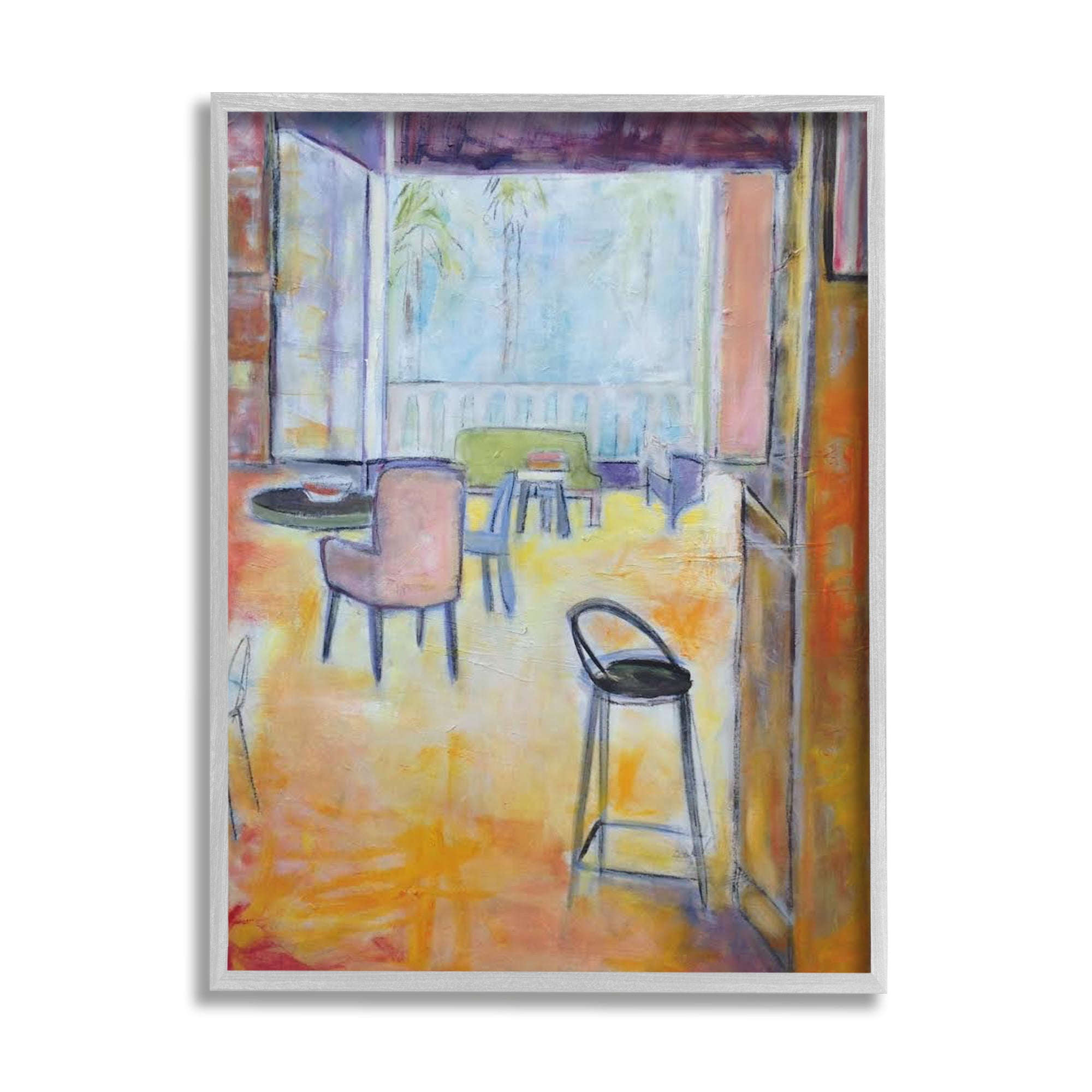 Stupell Indtries Tropical Lounge Open Room Furnished Interior Contemporary Painting,16 x 20,Design by Snne Marie