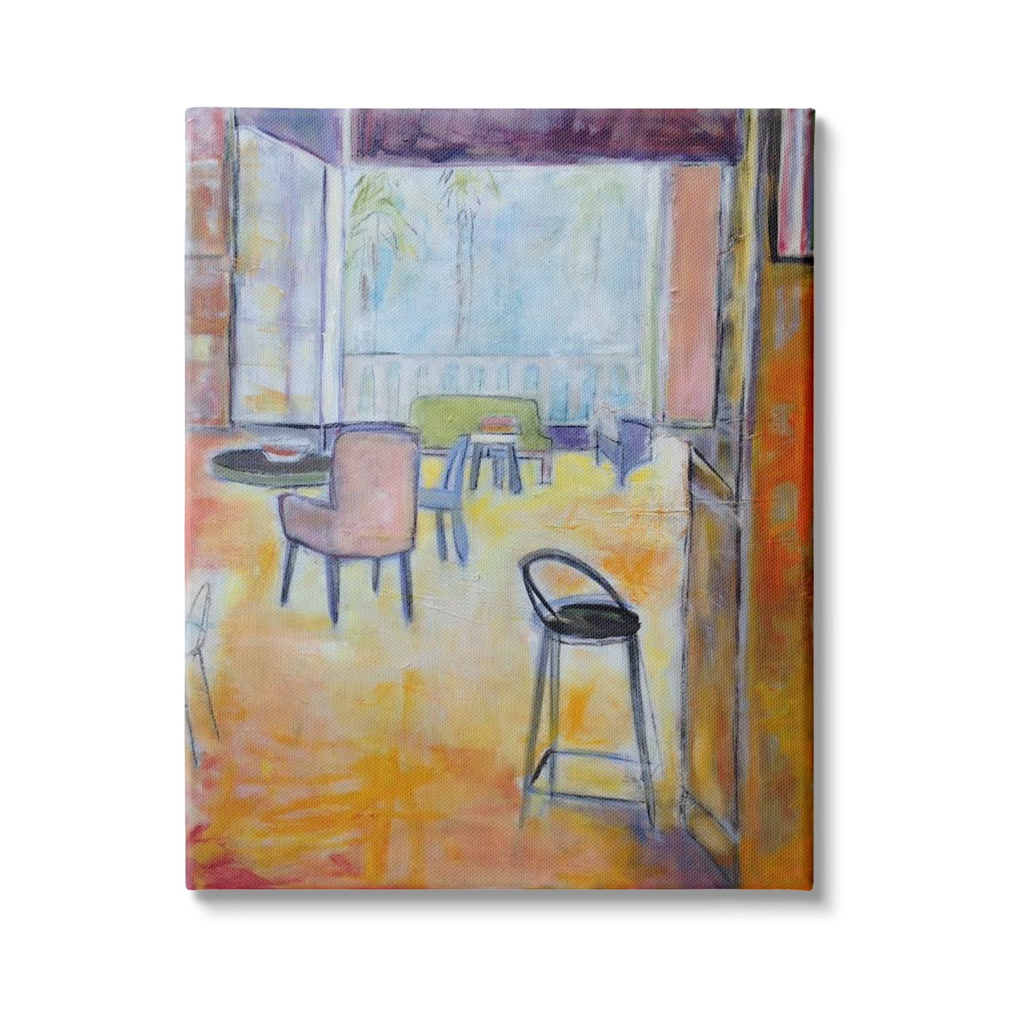 Stupell Indtries Tropical Lounge Open Room Furnished Interior Contemporary Painting,16 x 20,Design by Snne Marie