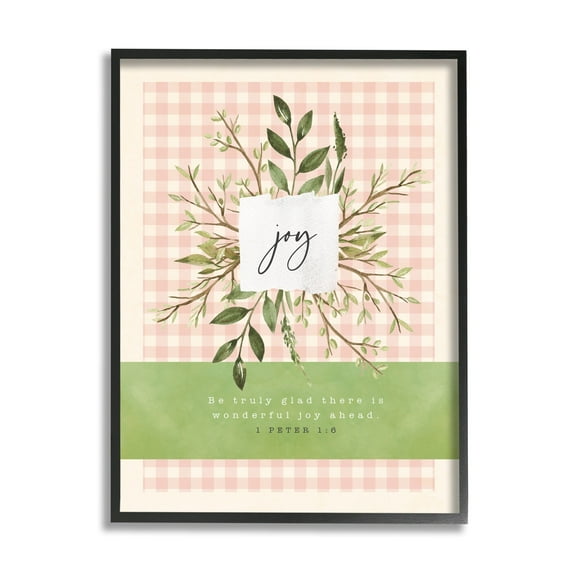 Stupell Indtries Truly Glad There's Joy Ahead Proverb Peter 1:6,11 x 14,Design by Tammy Apple