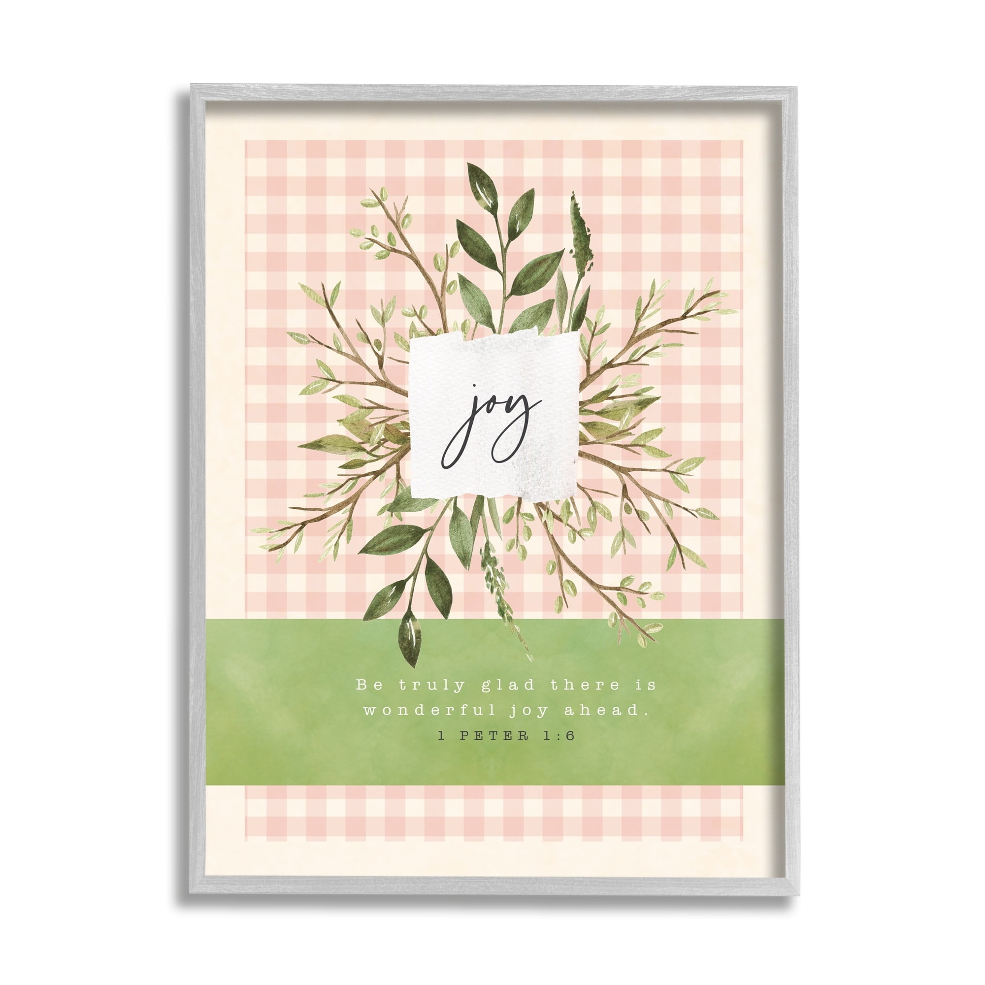 Stupell Indtries Truly Glad There's Joy Ahead Proverb Peter 1:6,16 x 20,Design by Tammy Apple