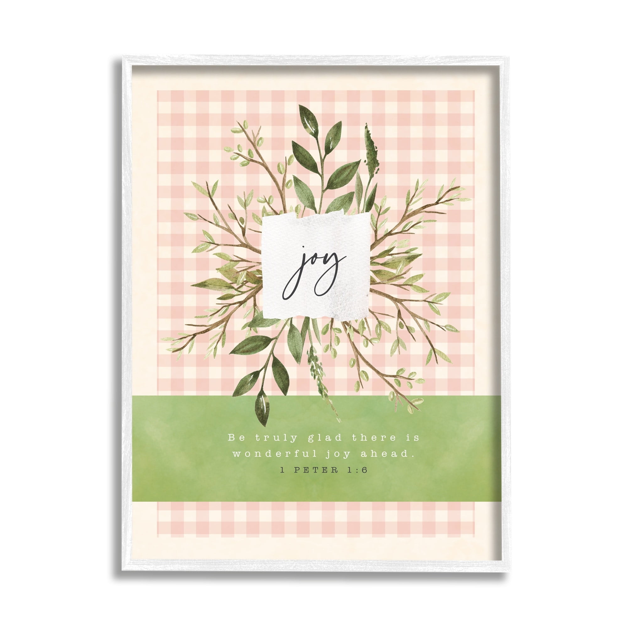 Stupell Indtries Truly Glad There's Joy Ahead Proverb Peter 1:6,24 x 30Design by Tammy Apple