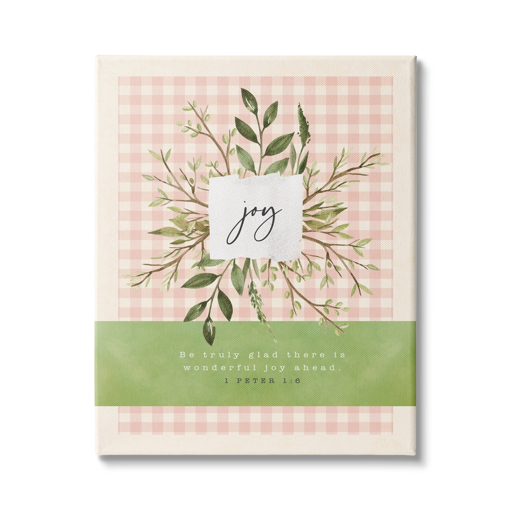 Stupell Indtries Truly Glad There's Joy Ahead Proverb Peter 1:6,30 x 40,Design by Tammy Apple