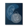 thumbnail image 1 of Stupell Indtries Two Faces Line Abstraction Groovy Deep Blue Shapes,16 x 20,Design by Birch&Ink, 1 of 6