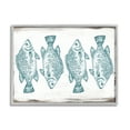 thumbnail image 1 of Stupell Indtries Vintage Fish Illtration Nautical Pattern Blue White Brown,30 x 24,Design by Daphne Polselli, 1 of 7