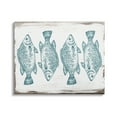thumbnail image 1 of Stupell Indtries Vintage Fish Illtration Nautical Pattern Blue White Brown,48 x 36,Design by Daphne Polselli, 1 of 6