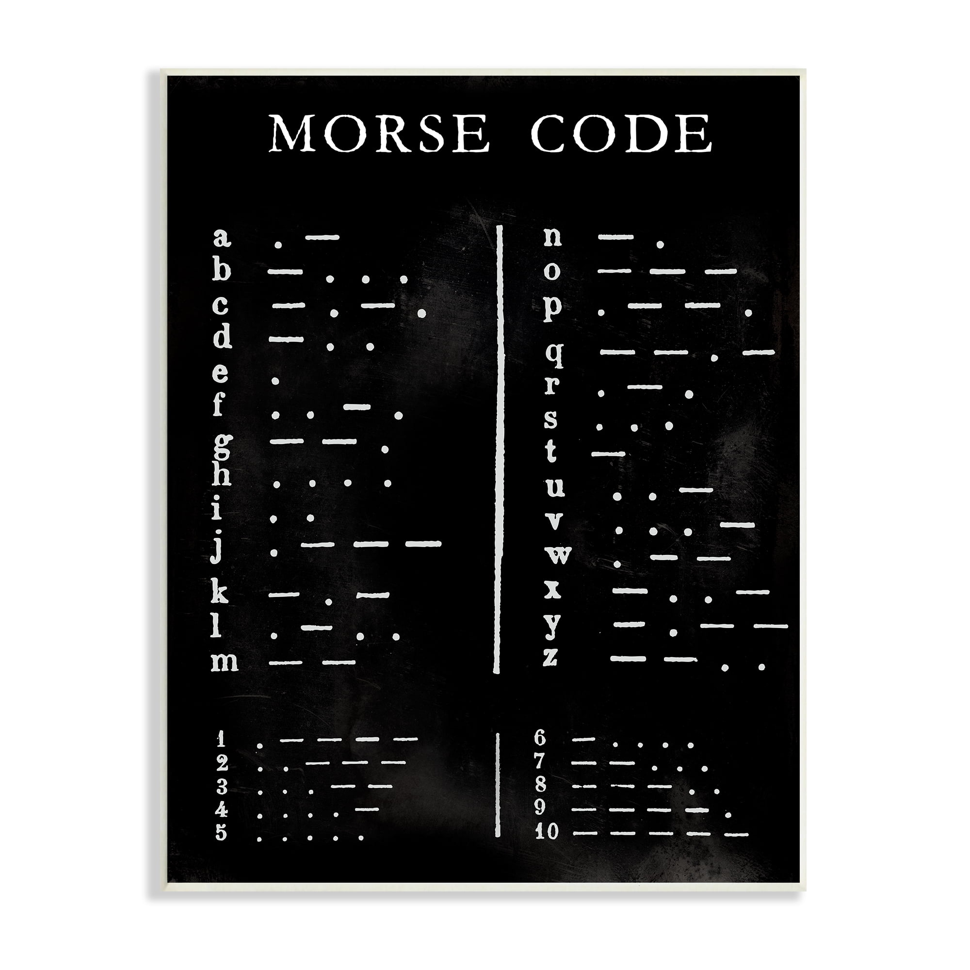 Stupell Indtries Vintage Morse Code Chart Alphabet and Numerals,10 x 15,Design by Vision Studio