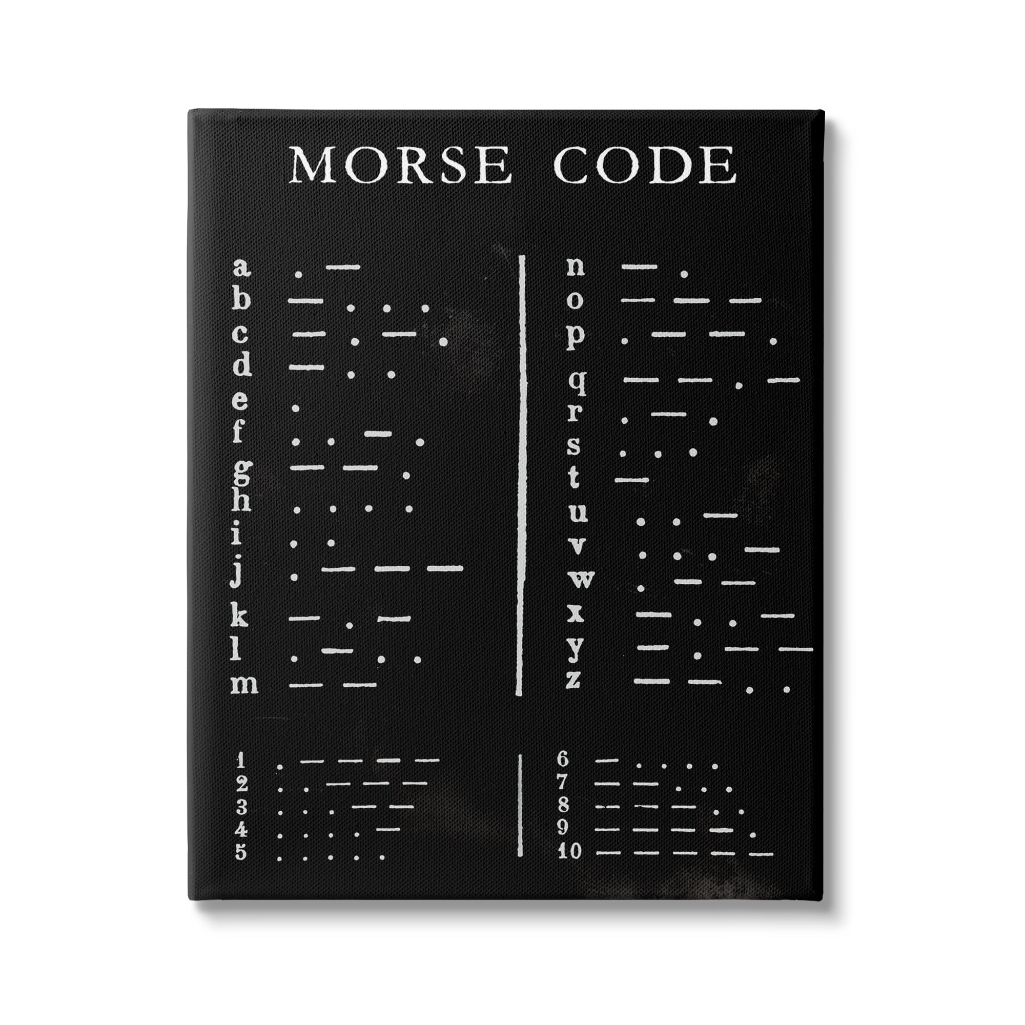 Stupell Indtries Vintage Morse Code Chart Alphabet and Numerals,16 x 20,Design by Vision Studio