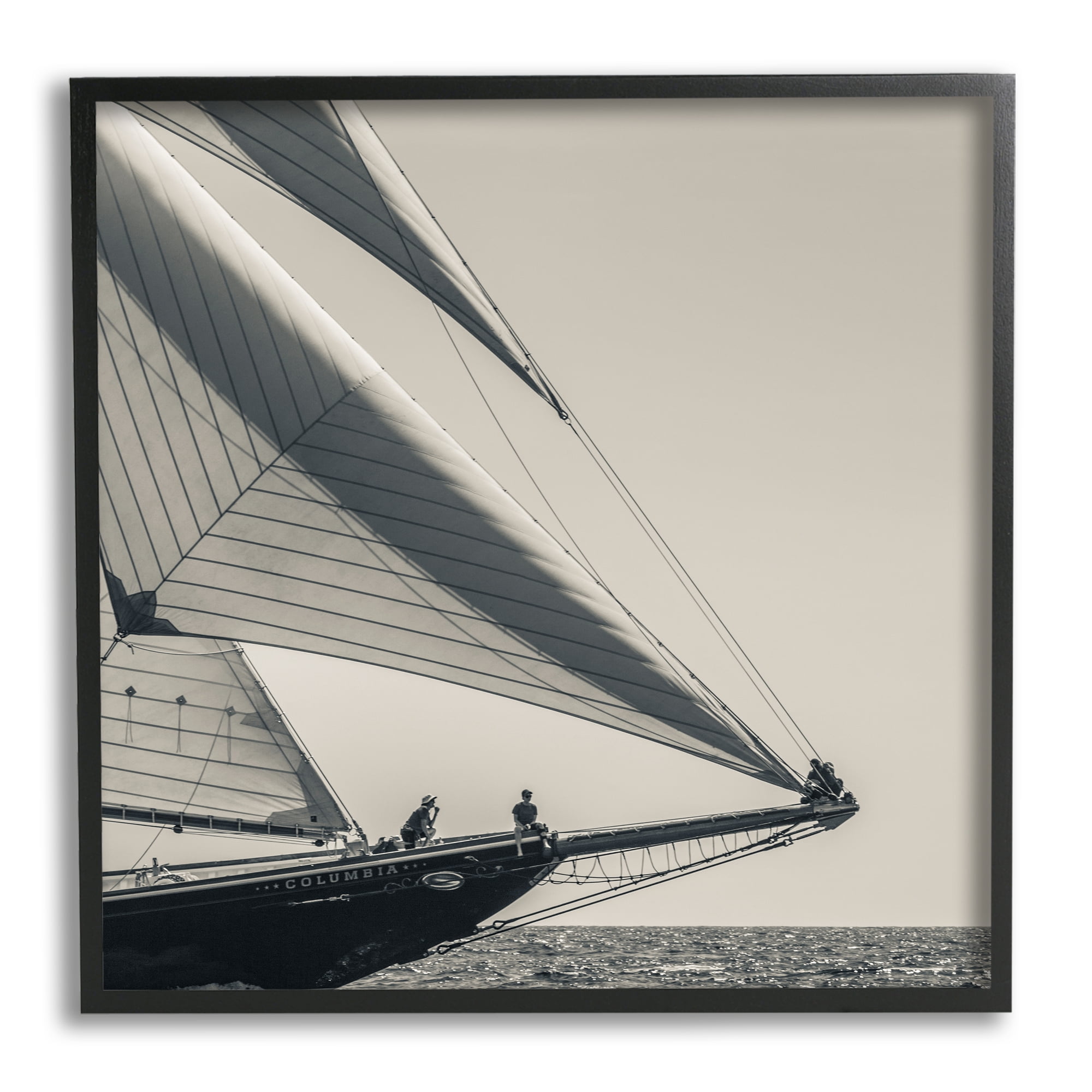 Stupell Indtries Vintage Ocean Ship Photography People Resting on Bow,17 x 30,Design by Danita Delimont
