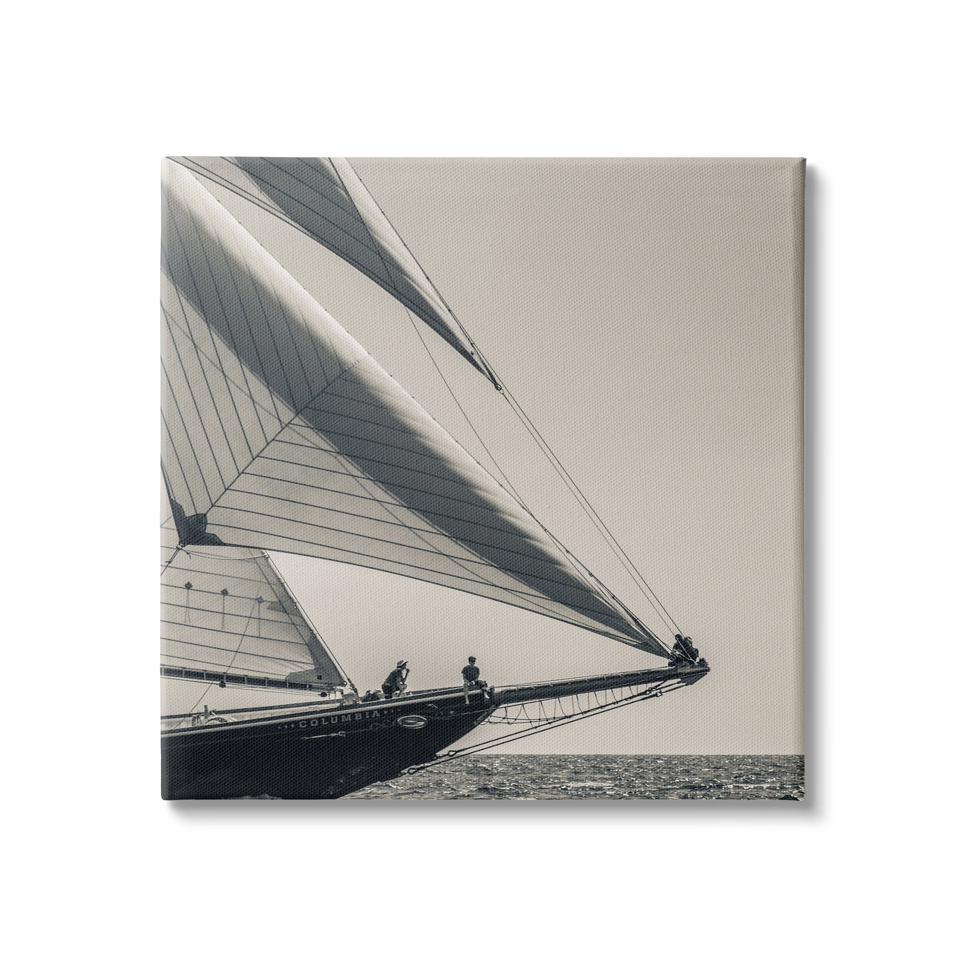 Stupell Indtries Vintage Ocean Ship Photography People Resting on Bow,36 x 36,Design by Danita Delimont