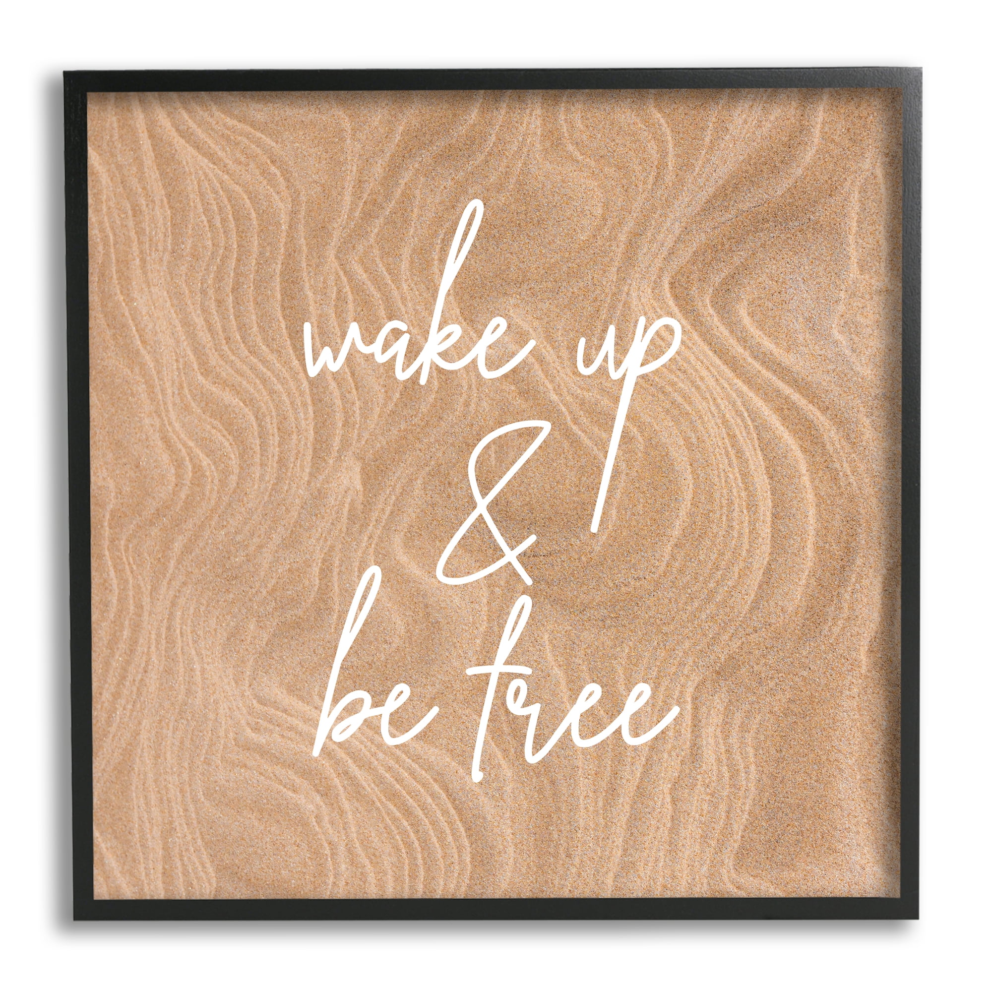 Stupell Indtries Wake Up and Be Free Phrase Modern Pattern,12 x 12,Design by Birch&Ink
