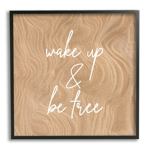 Stupell Indtries Wake Up and Be Free Phrase Modern Pattern,17 x 30,Design by Birch&Ink