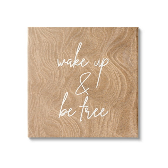 Stupell Indtries Wake Up and Be Free Phrase Modern Pattern,30 x 30,Design by Birch&Ink