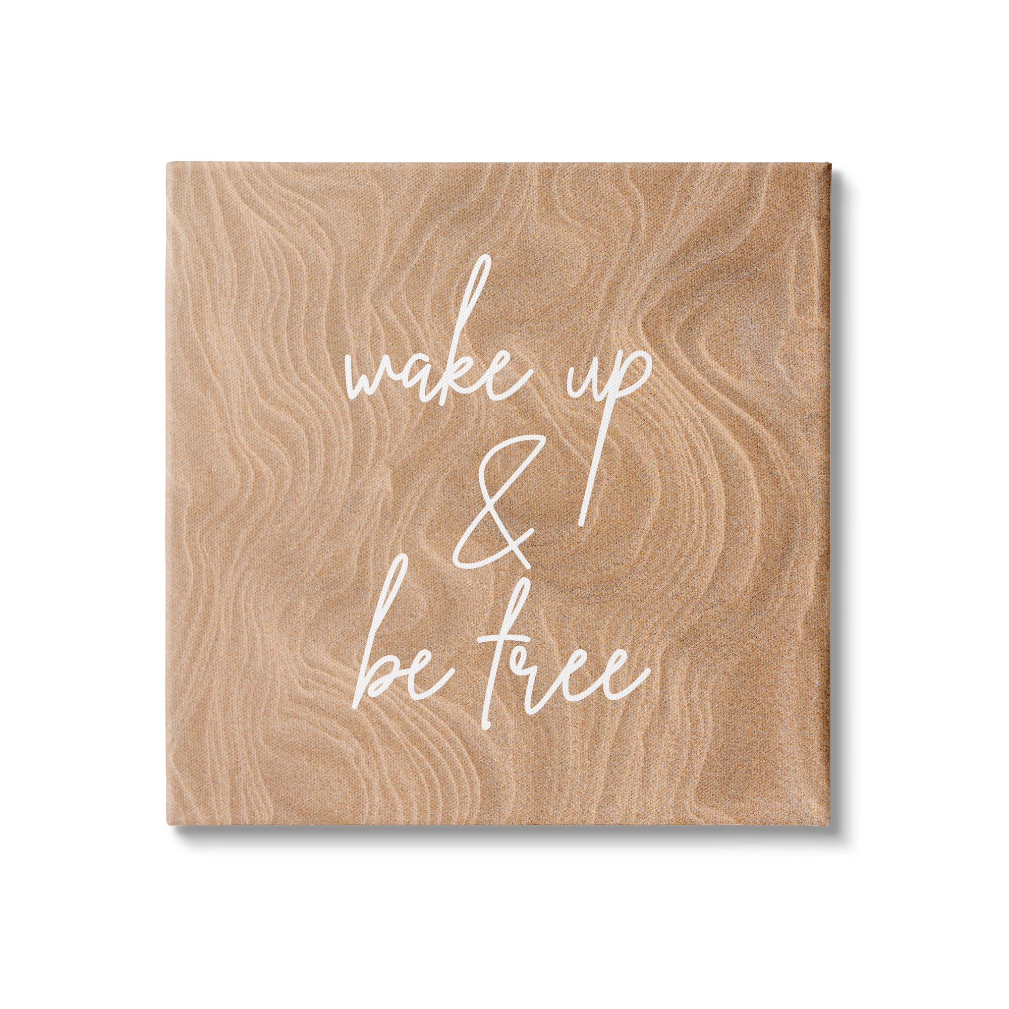 Stupell Indtries Wake Up and Be Free Phrase Modern Pattern,36 x 36,Design by Birch&Ink