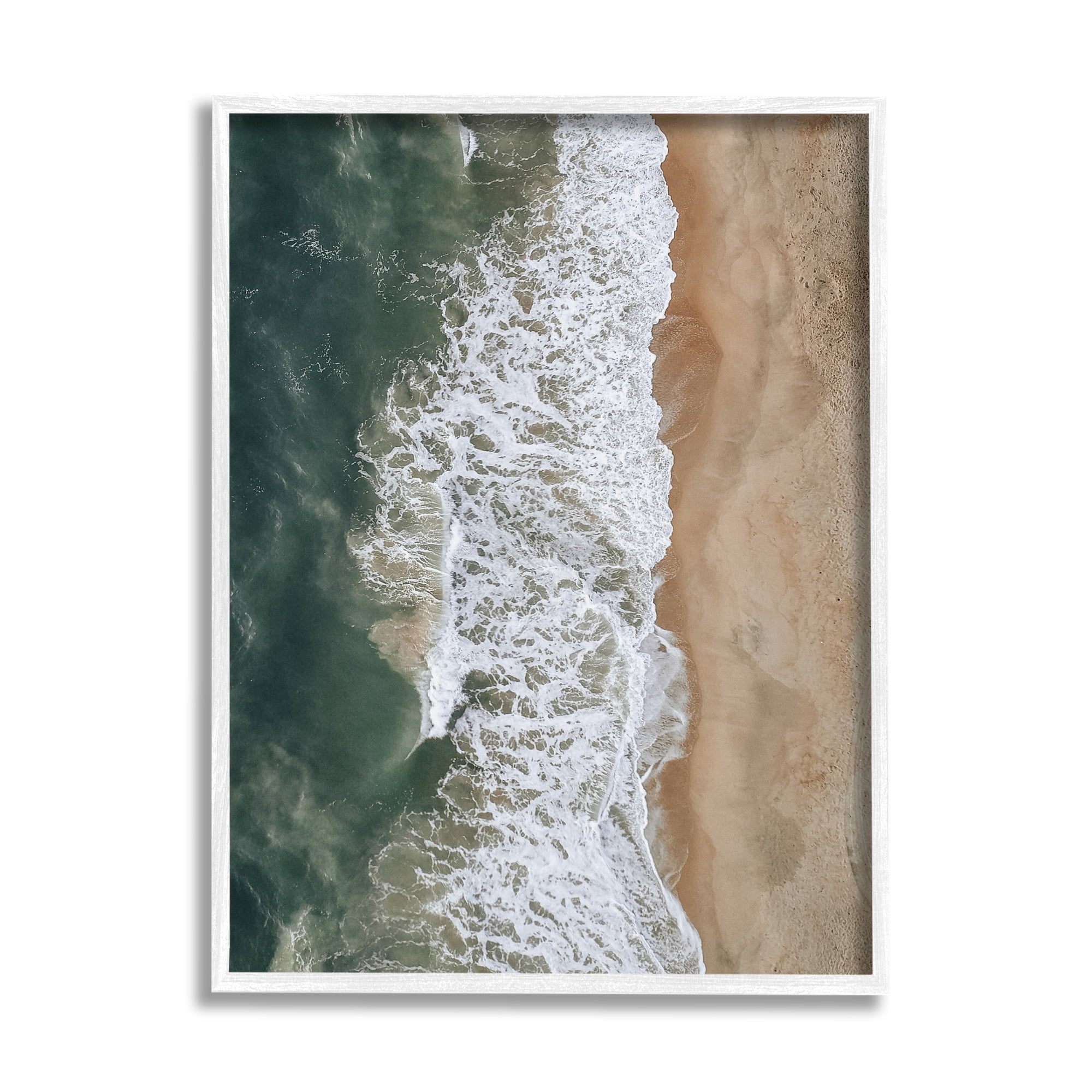 Stupell Indtries Warm Tropical Beach Tide Summer Shore Aerial Photography,24 x 30,Design by Birch&Ink