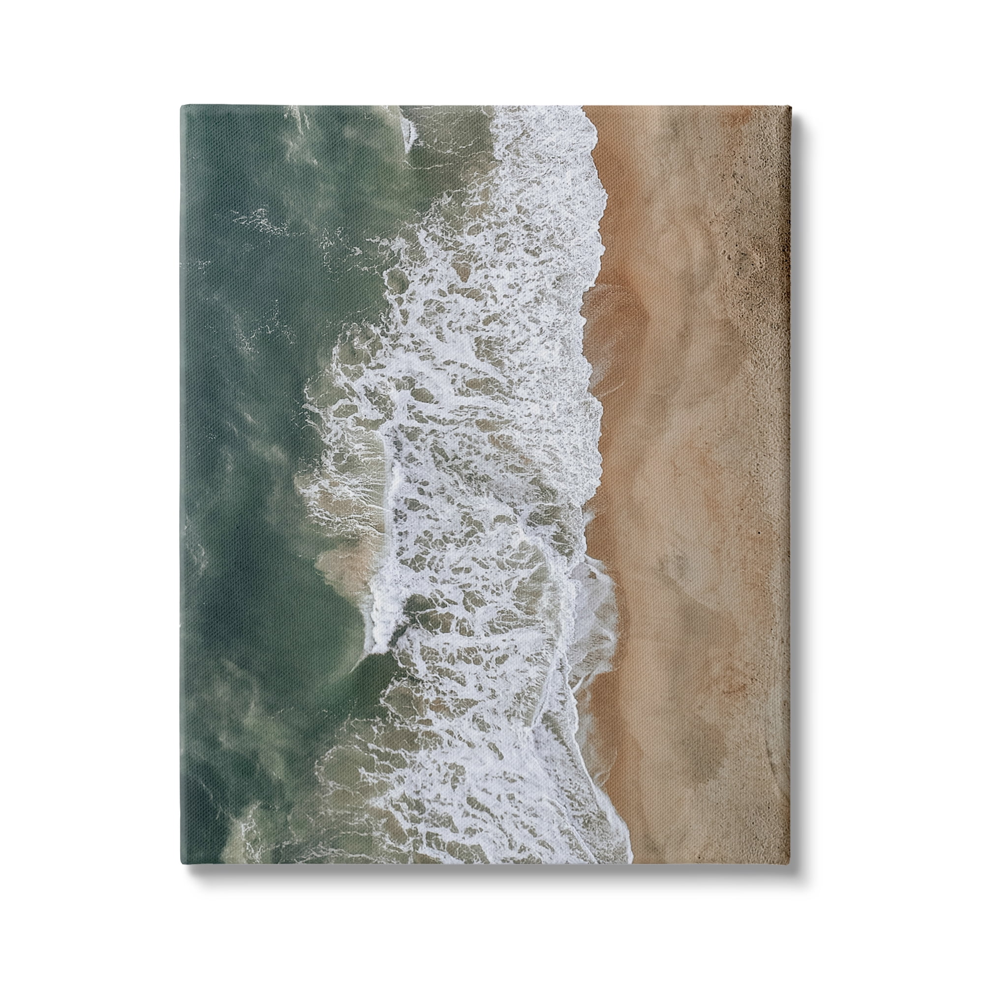 Stupell Indtries Warm Tropical Beach Tide Summer Shore Aerial Photography,30 x 40,Design by Birch&Ink