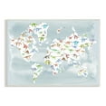 thumbnail image 1 of Stupell Indtries Watercolor World Map with Dinosaur Reptile Pattern,15 x 10,Design by Ziwei Li, 1 of 6