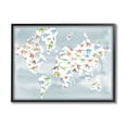 thumbnail image 1 of Stupell Indtries Watercolor World Map with Dinosaur Reptile Pattern,30 x 24,Design by Ziwei Li, 1 of 7