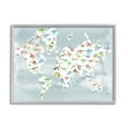 thumbnail image 1 of Stupell Indtries Watercolor World Map with Dinosaur Reptile Pattern,30 x 24,Design by Ziwei Li, 1 of 7