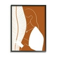 thumbnail image 1 of Stupell Indtries Woman Behind Palm Leaf Abstract Portrait Orange White,24 x 30,Design by Birch&Ink, 1 of 7