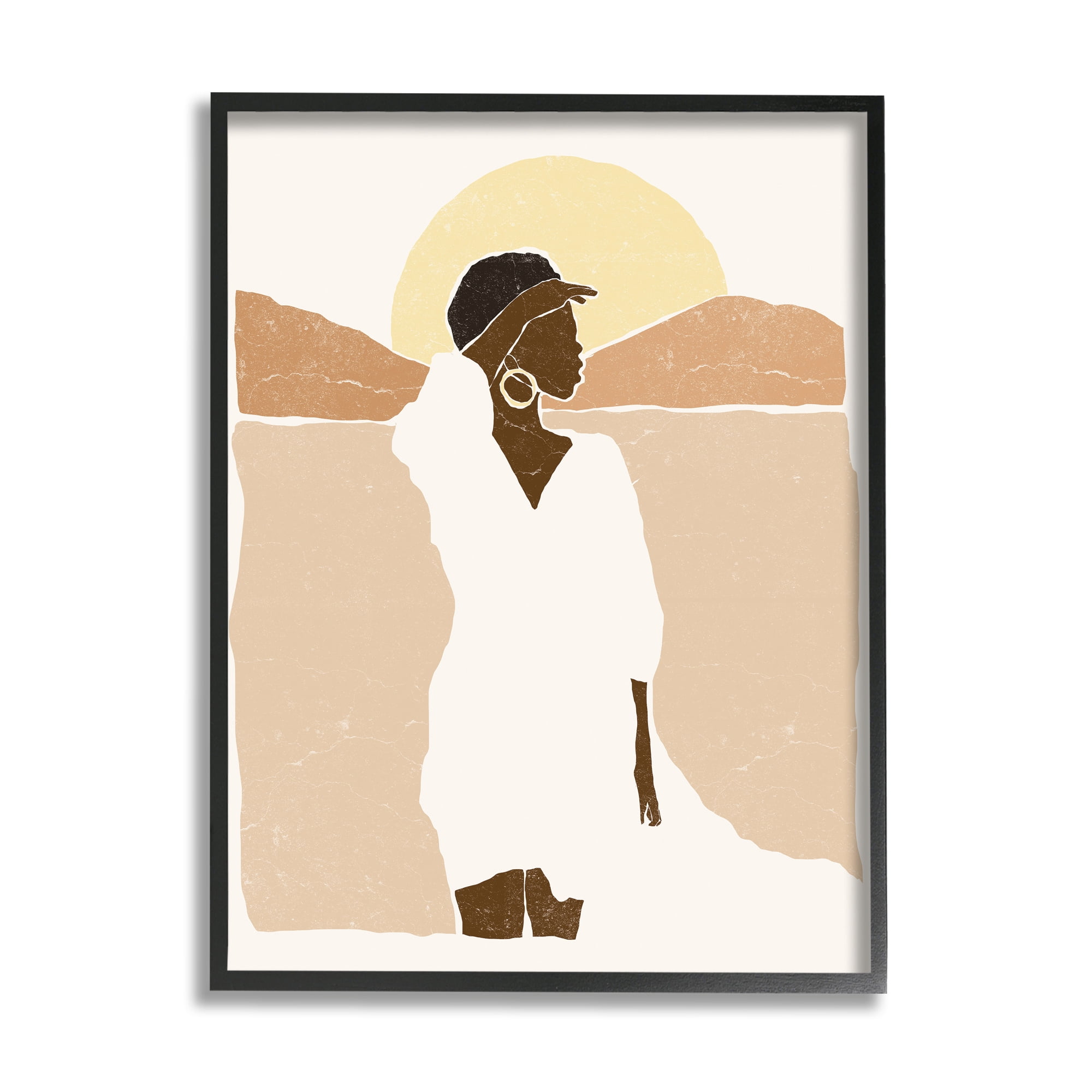 Stupell Indtries Woman Gazing Across Canyon Desert Sunrise Landscape,11 x 14,Design by Yuyu Pont