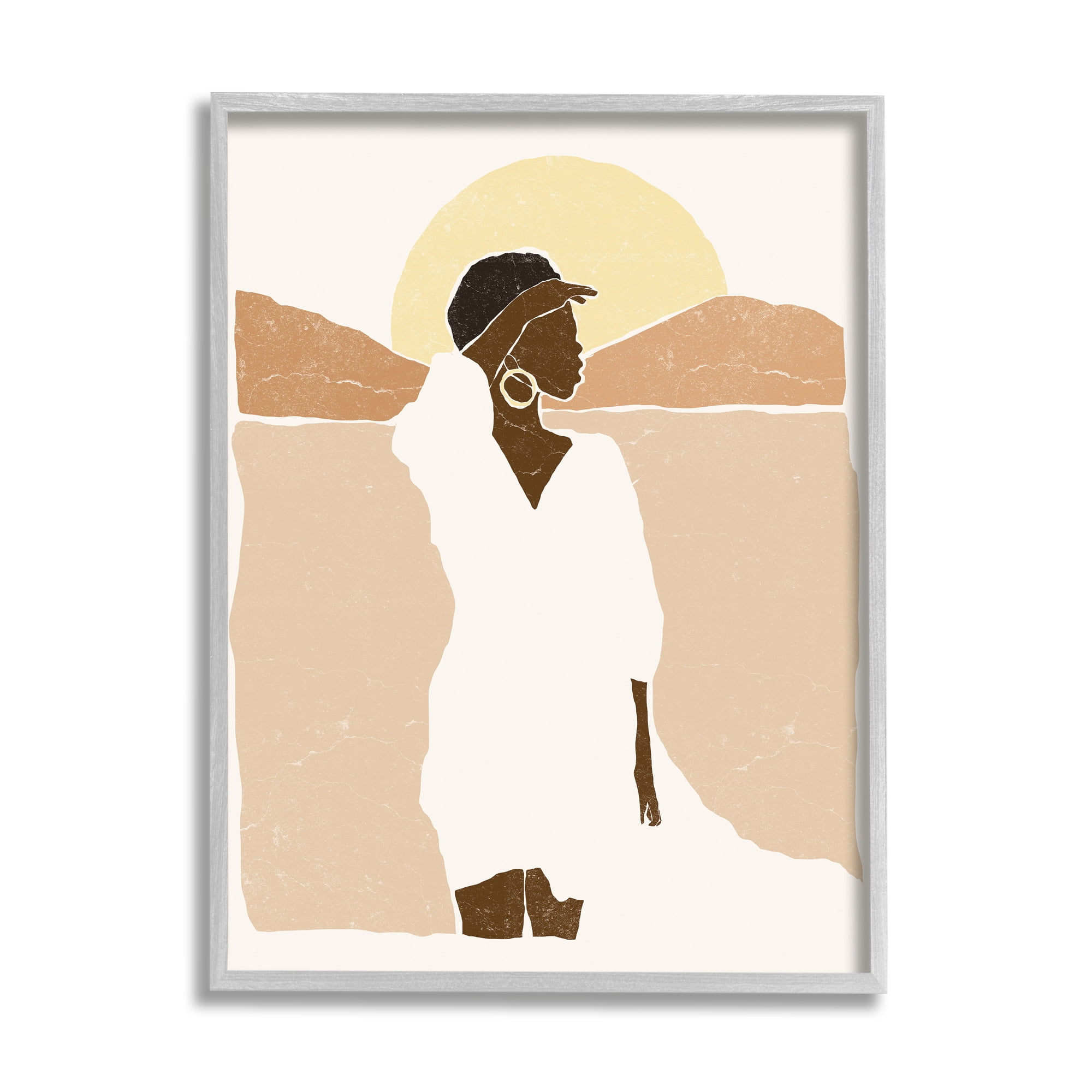 Stupell Indtries Woman Gazing Across Canyon Desert Sunrise Landscape,16 x 20,Design by Yuyu Pont