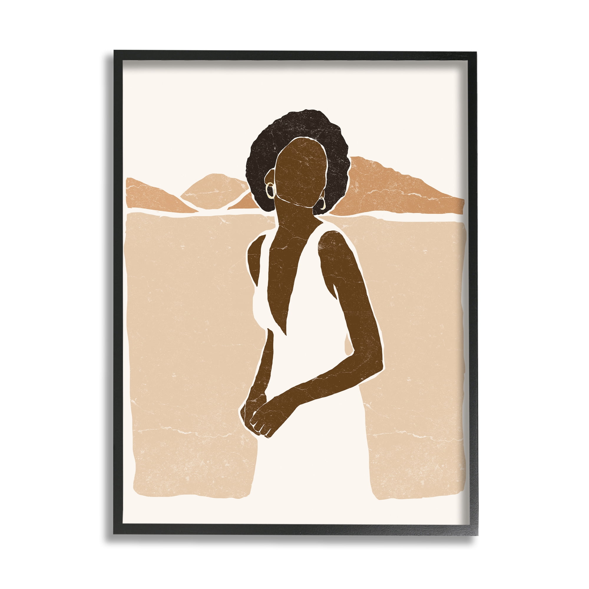 Stupell Indtries Woman Standing in Desert Canyon Mountain Landscape,11 x 14,Design by Yuyu Pont