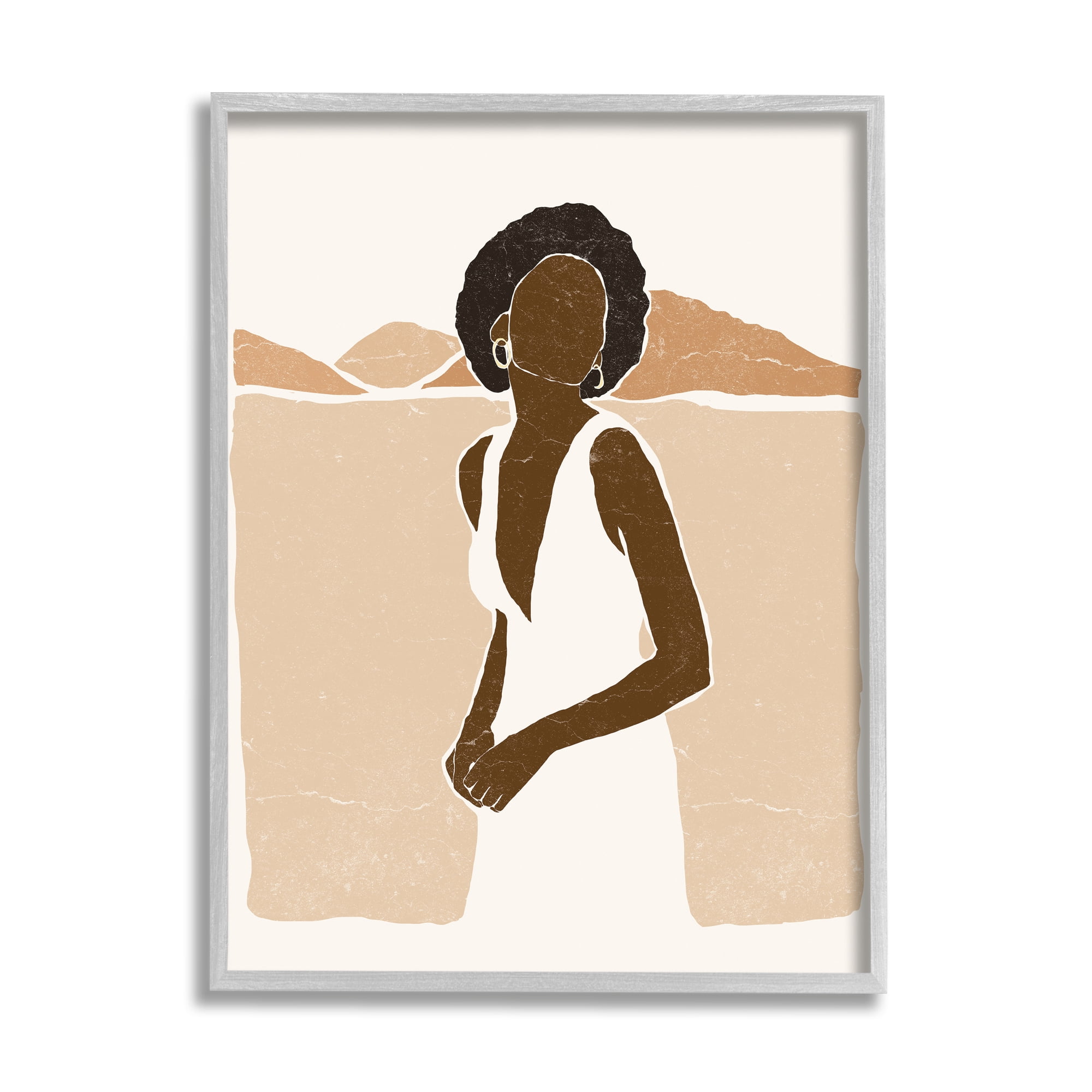 Stupell Indtries Woman Standing in Desert Canyon Mountain Landscape,11 x 14,Design by Yuyu Pont