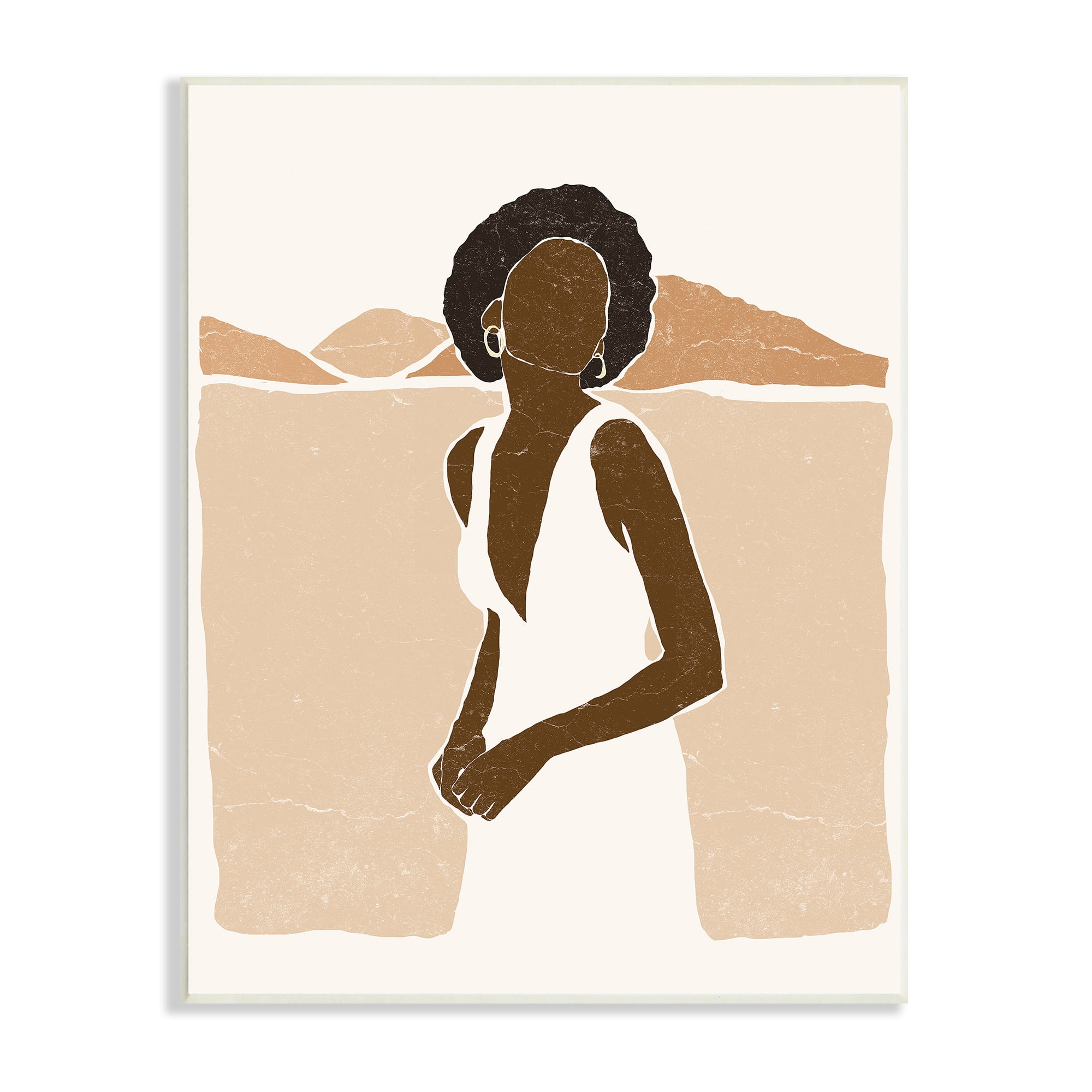 Stupell Indtries Woman Standing in Desert Canyon Mountain Landscape,13 x 19,Design by Yuyu Pont