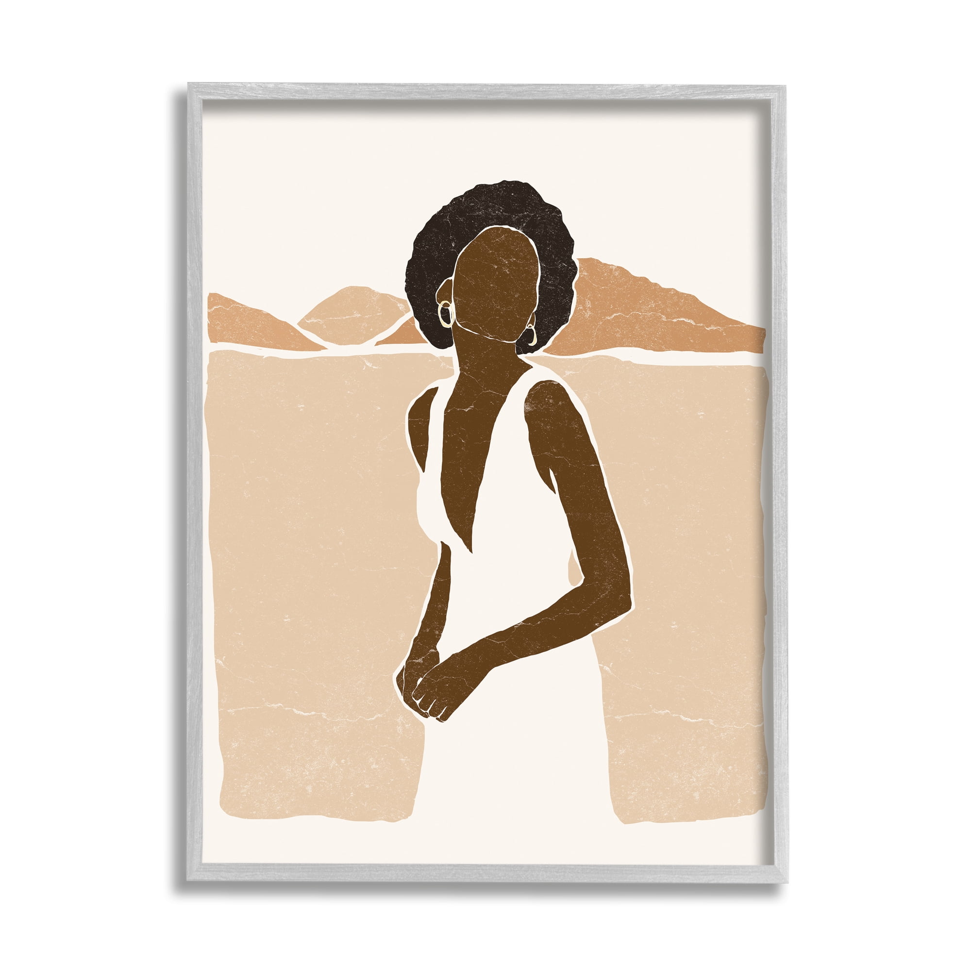 Stupell Indtries Woman Standing in Desert Canyon Mountain Landscape,16 x 20,Design by Yuyu Pont