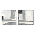 thumbnail image 1 of Stupell Industrial Abstract Grey Geometric Abstract Painting White Framed Art Print Wall Art, Set of 2, 1 of 8