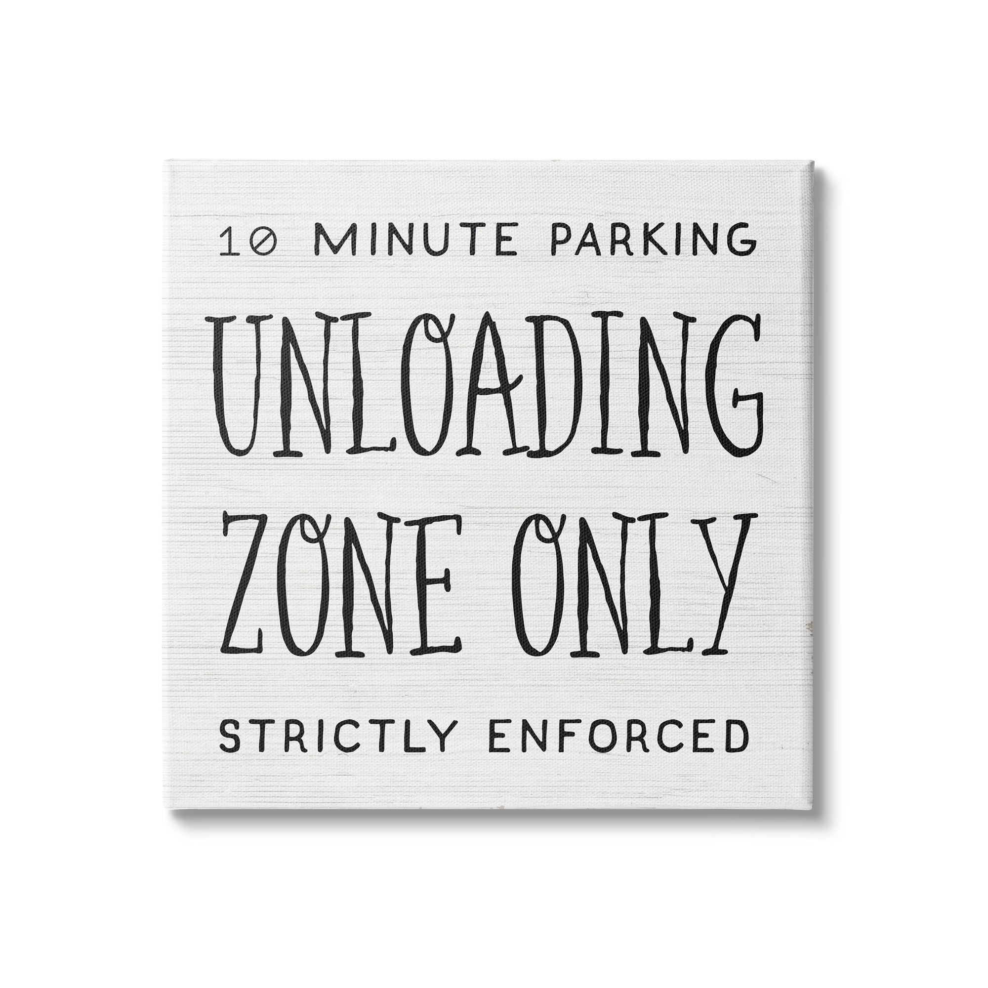 Stupell Industries 10 Minute Parking Funny Bathroom Phrase Unloading Zone, 24 x 24, Design by Daphne Polselli